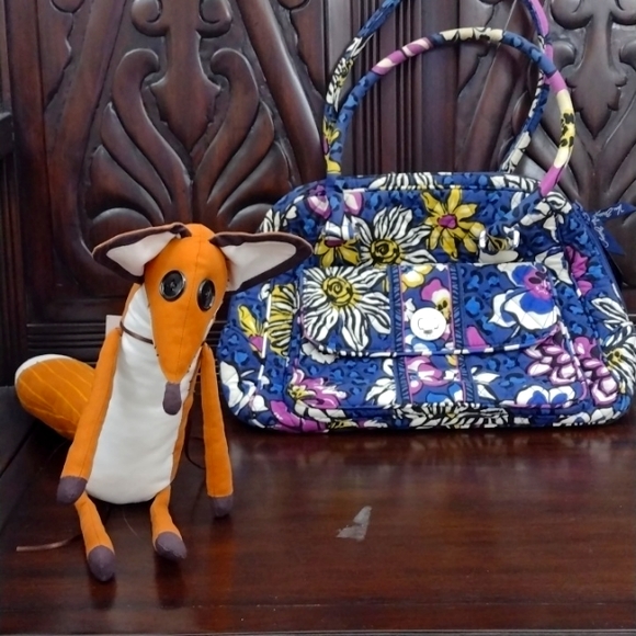 Vera Bradley Handbags - Vera Bradley Floral Shoulder Bag zip top 14"X10"x5"